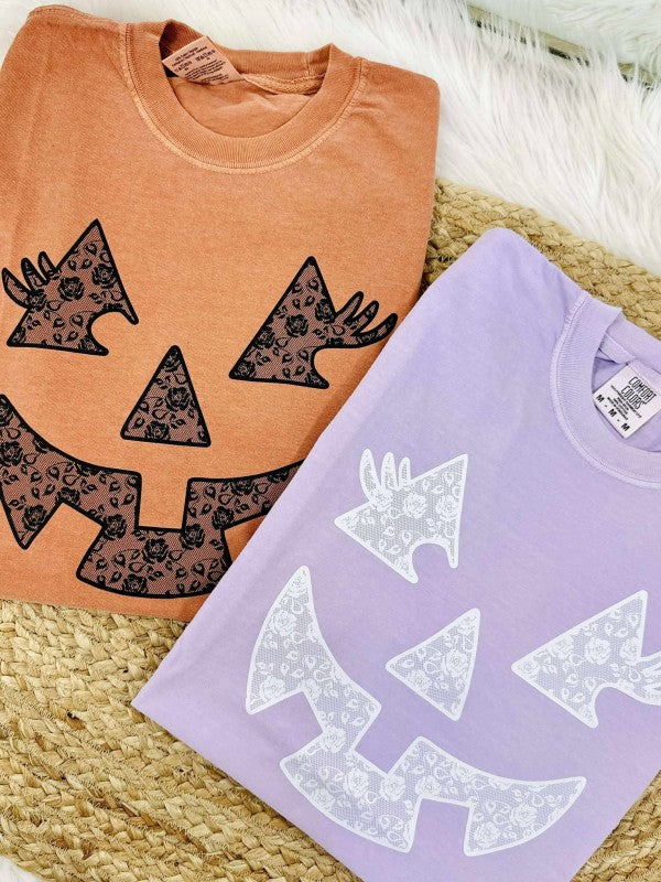 Lace Jack-O-Lantern Graphic Tee
