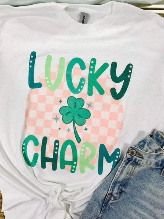 Lucky Charm Preppy Checkered Tee