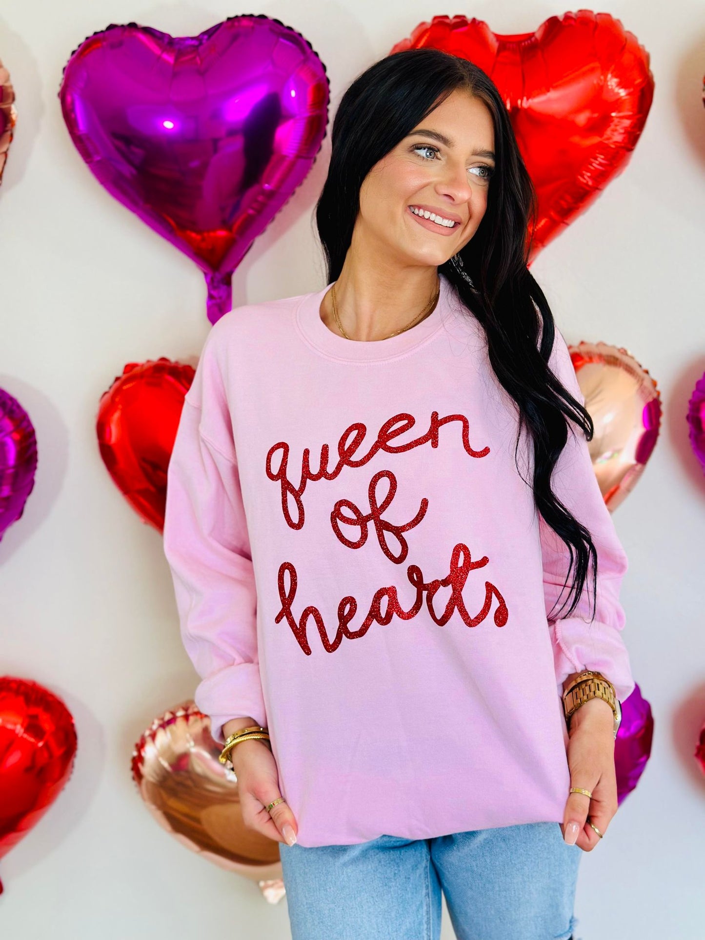 Queen Of Hearts Yarn Sweatshirt