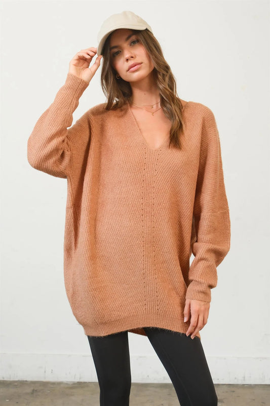 Rainey V-Neck Oversized Sweater