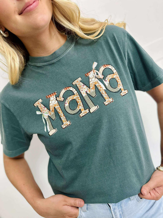 Custom Fall Patchwork DTF Graphic Tee