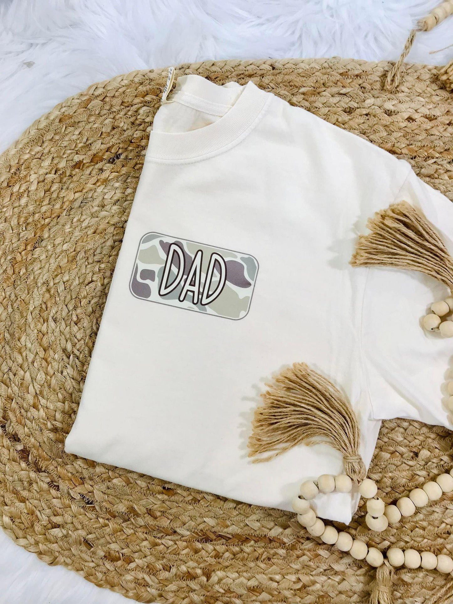 Dad Front and Back Camo Graphic Tee