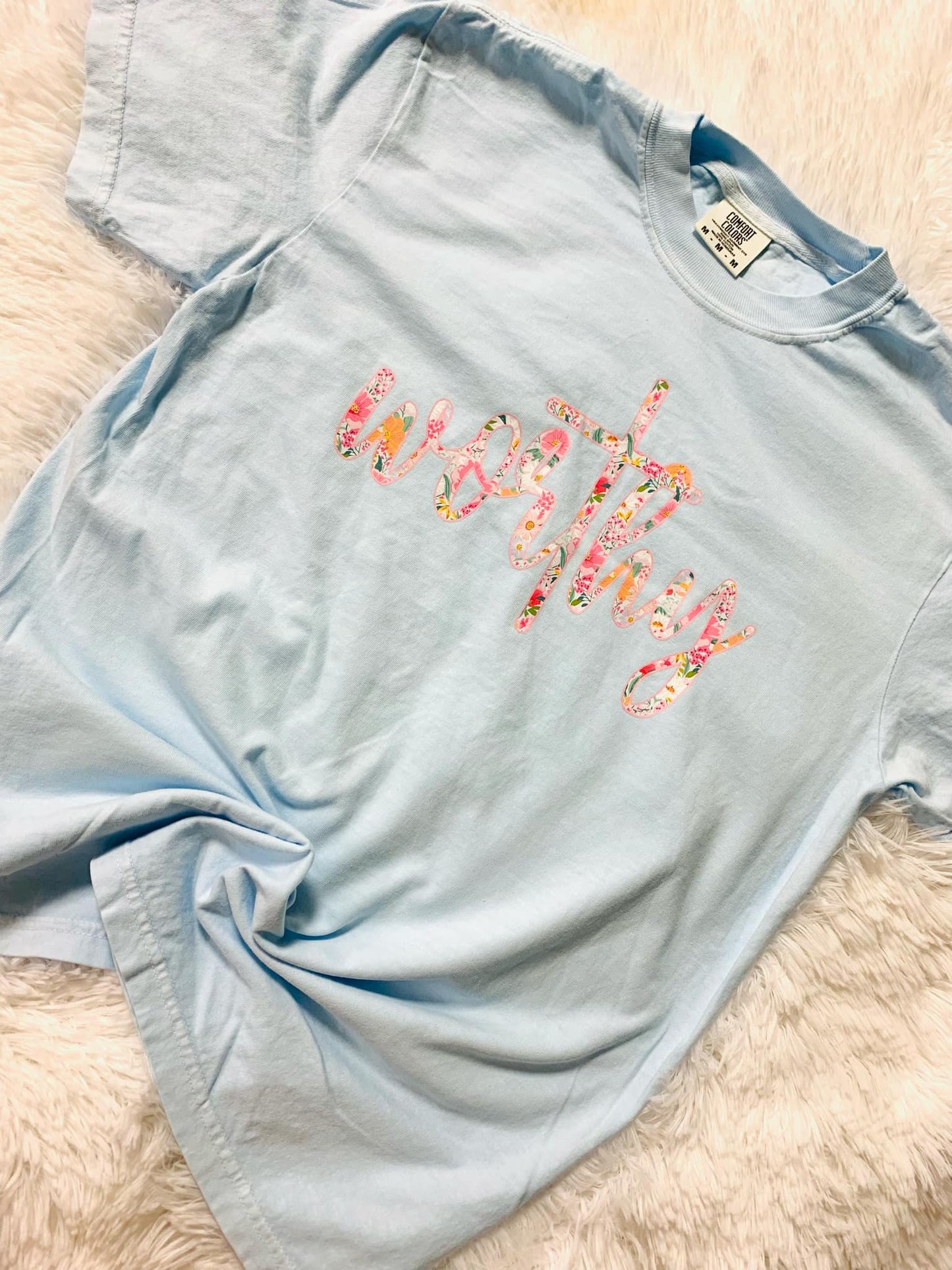 WORTHY FLORAL TEE- RTS- FINAL SALE