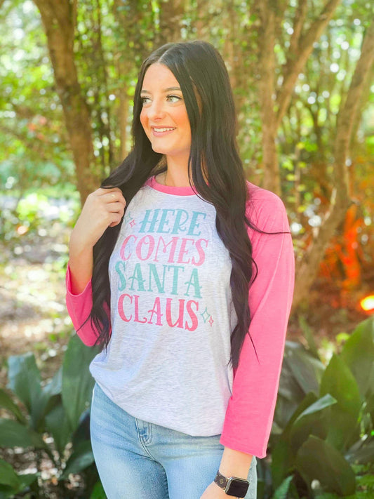 Here Comes Santa Claus Raglan
