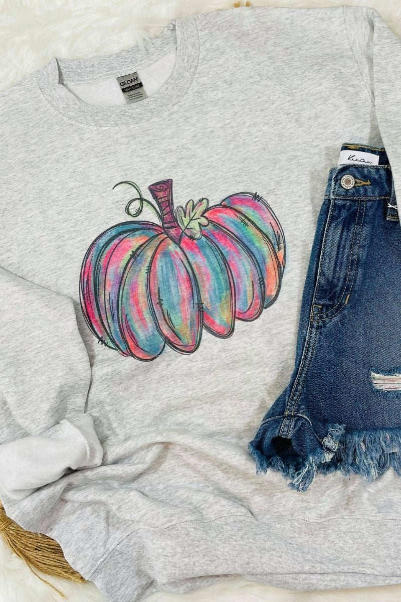 Watercolor Pumpkin Sweatshirt